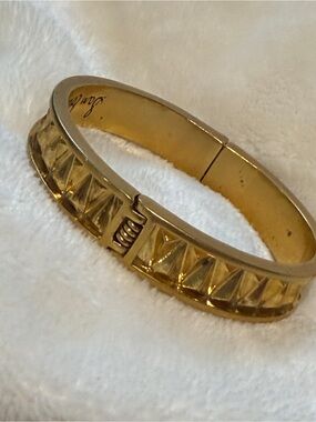 Sam Edelman Gold-Tone Pyramid Bangle Bracelet